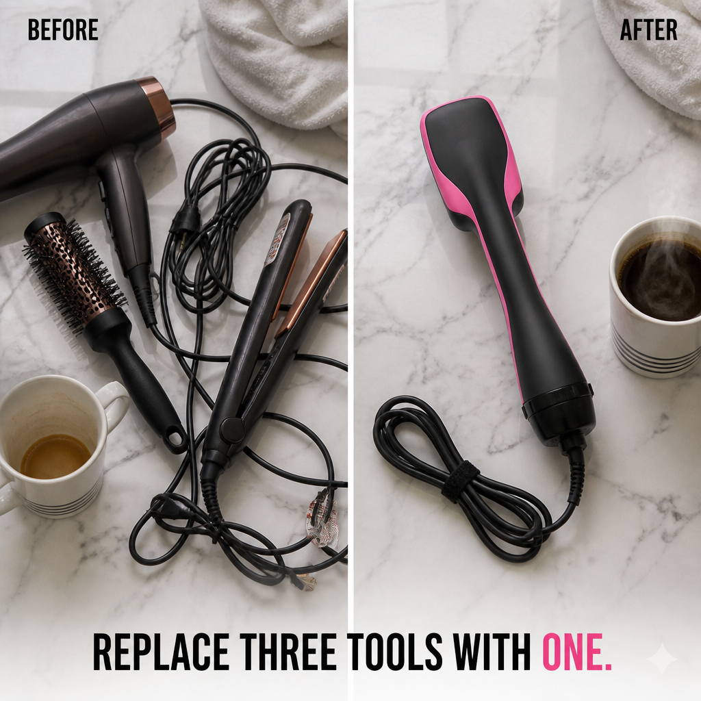 VeloSmooth™ — Cut Your Morning Hair Routine to One Tool, One Pass