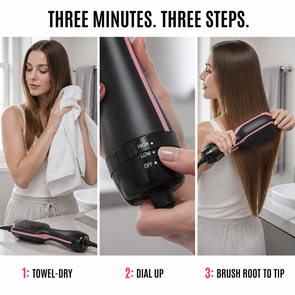 VeloSmooth™ — Cut Your Morning Hair Routine to One Tool, One Pass