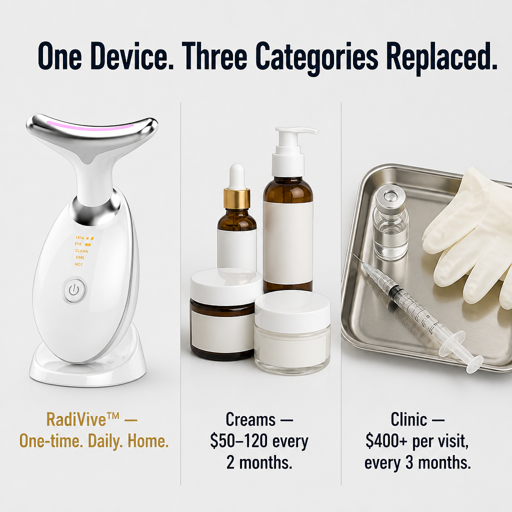 RadiVive™ — Treat Tech-Neck Lines and Sagging Jawline in 10 Minutes a Day