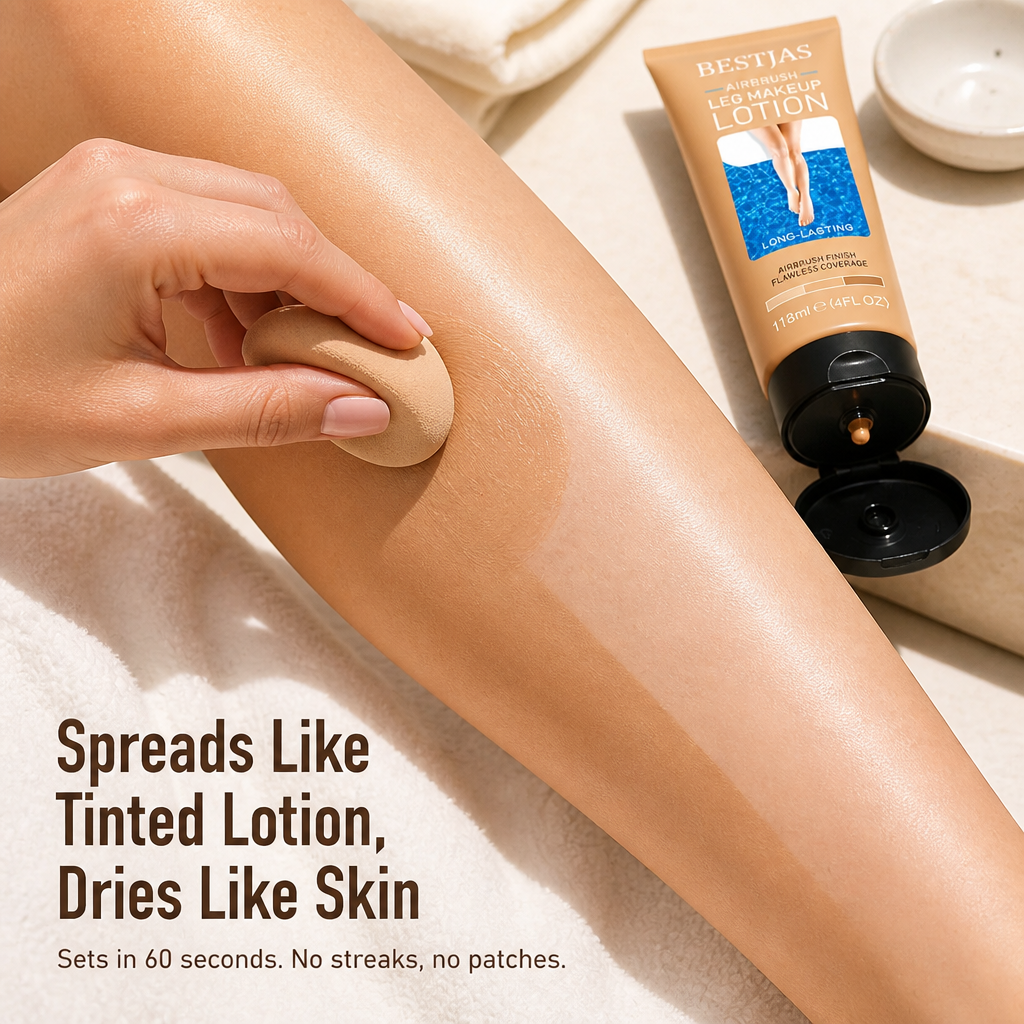 RadiantaCover™ — Brush On Vacation Legs in 60 Seconds, Skip the Self-Tanner