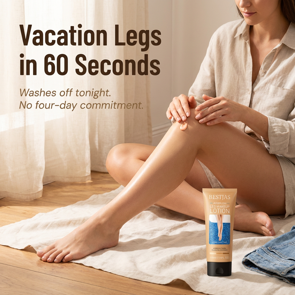RadiantaCover™ — Brush On Vacation Legs in 60 Seconds, Skip the Self-Tanner