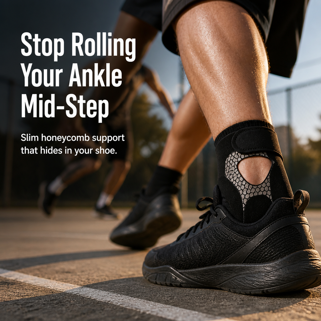 VeroGuard™ Ankle Brace — Stop Rolling Wobbly Ankles With Slim Honeycomb Compression