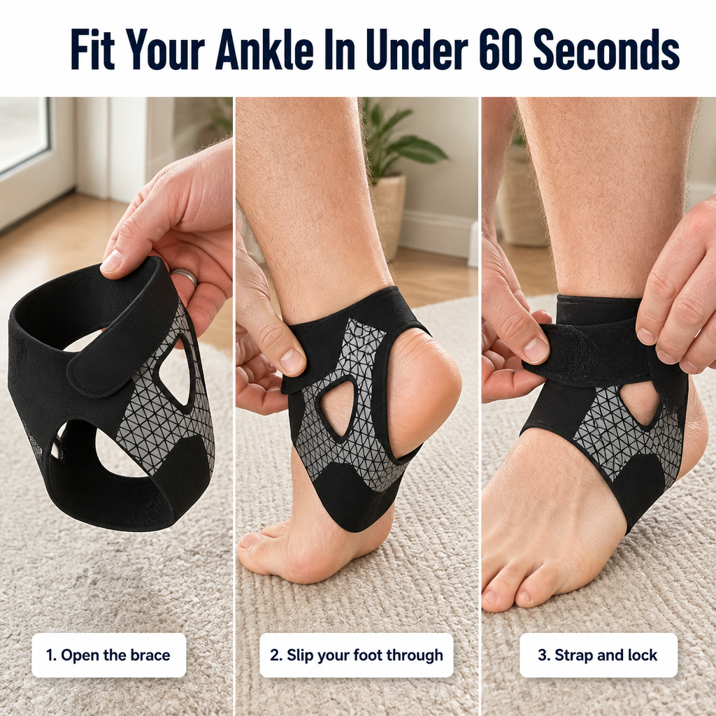 VeroGuard™ Ankle Brace — Stop Rolling Wobbly Ankles With Slim Honeycomb Compression