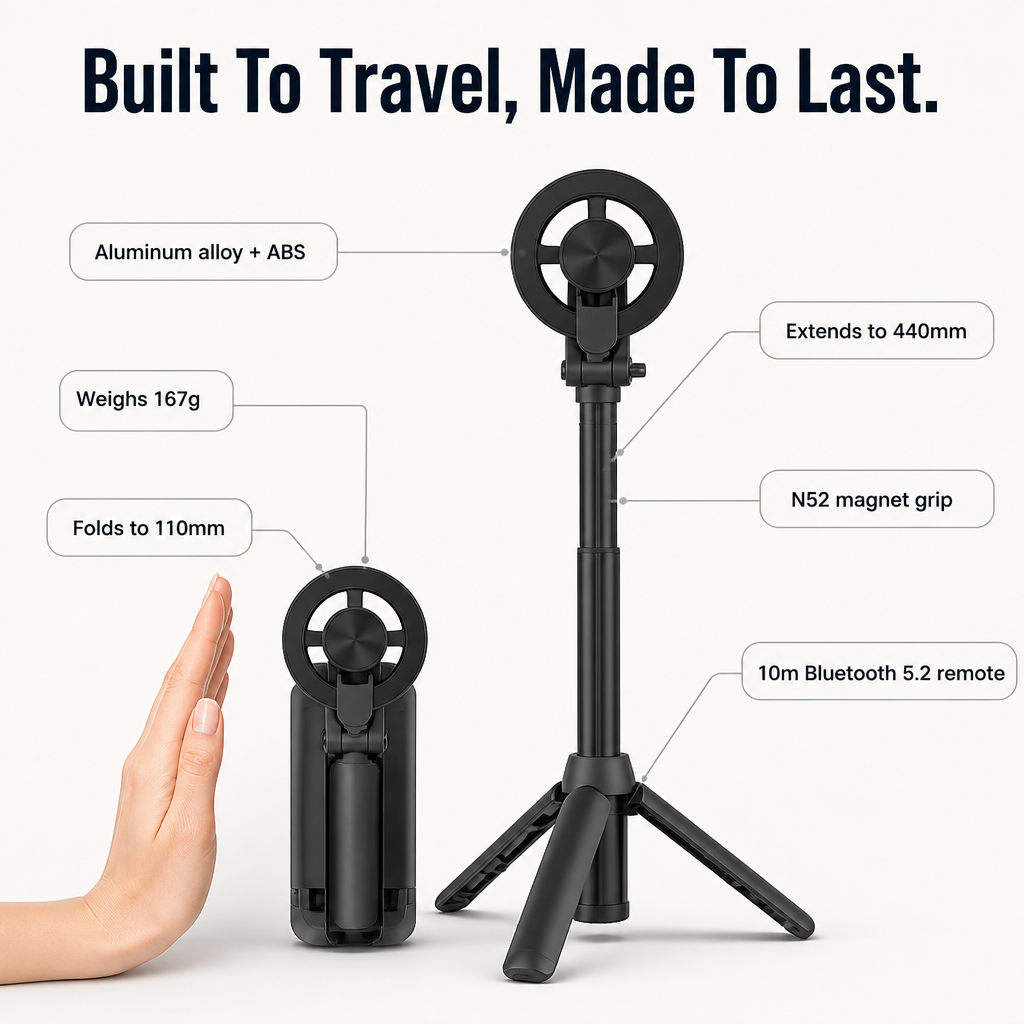 SnapStudio™ — Snap Your Phone In, Pop Four Legs Out, Hit Record