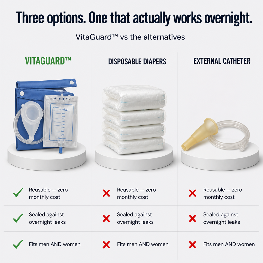VitaGuard™ — End the 2 AM Diaper Change With Discreet, Reusable Urine Collection