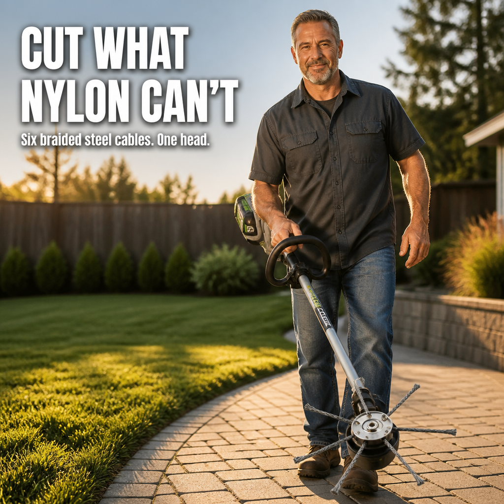 StriderEdge™ — Grind Through Weeds, Moss & Stone Joints Without Snapping Lines