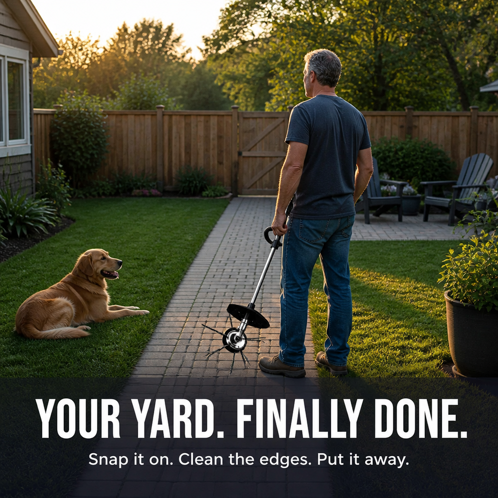 StriderEdge™ — Grind Through Weeds, Moss & Stone Joints Without Snapping Lines
