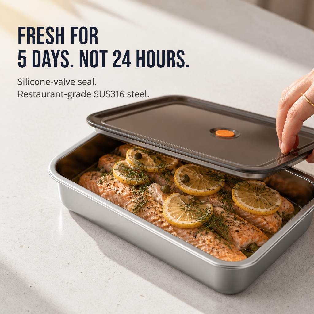 SealedPure™ — Lock In Freshness 5x Longer with Restaurant-Grade Steel