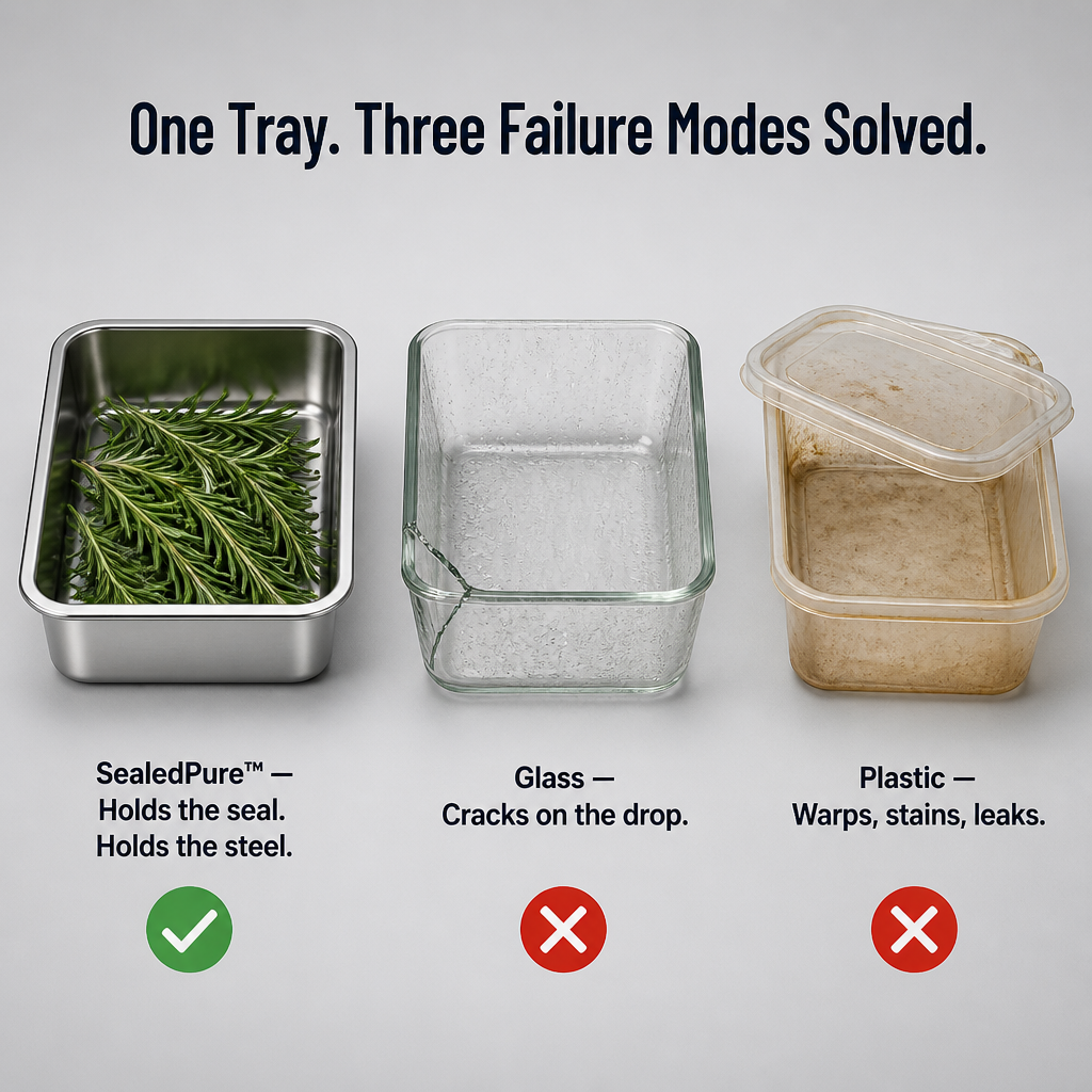 SealedPure™ — Lock In Freshness 5x Longer with Restaurant-Grade Steel
