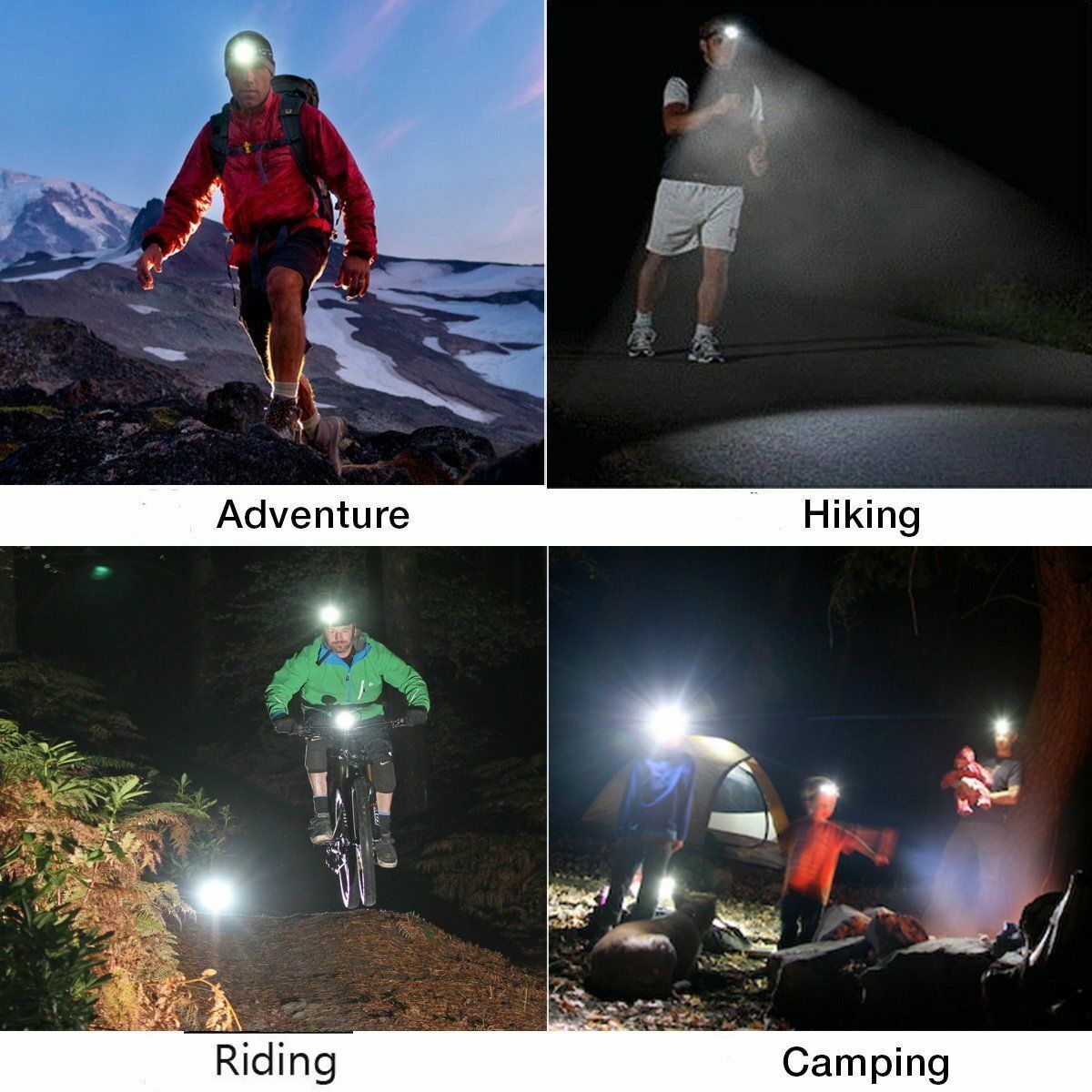 5X Waterproof LED Headlamp Set with High Power