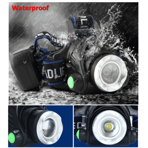 Waterproof LED Headlamp Set with High Power