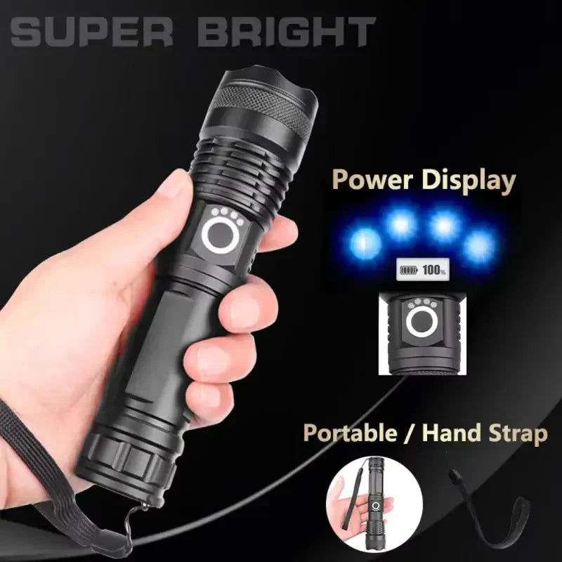 Powerful Tactical Flashlight with LED Technology
