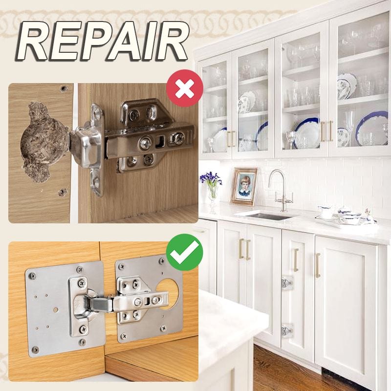 Hingee™ Door Hinge Repair Plate (4 pieces)