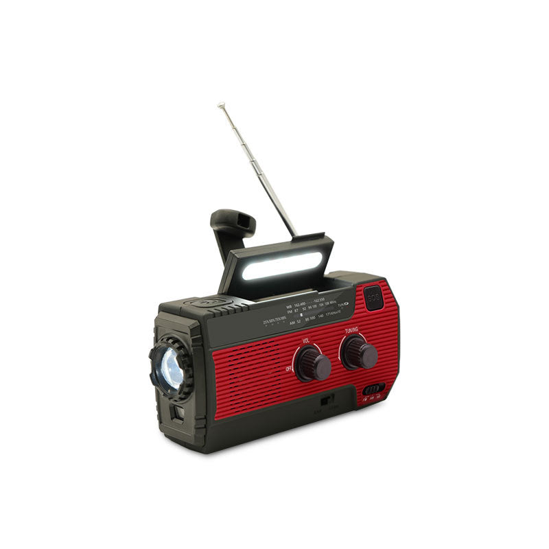 Portable Emergency Radio with Solar Power – Multi-Function Safety Device for Outdoor Use, Travel, and Power Interruptions