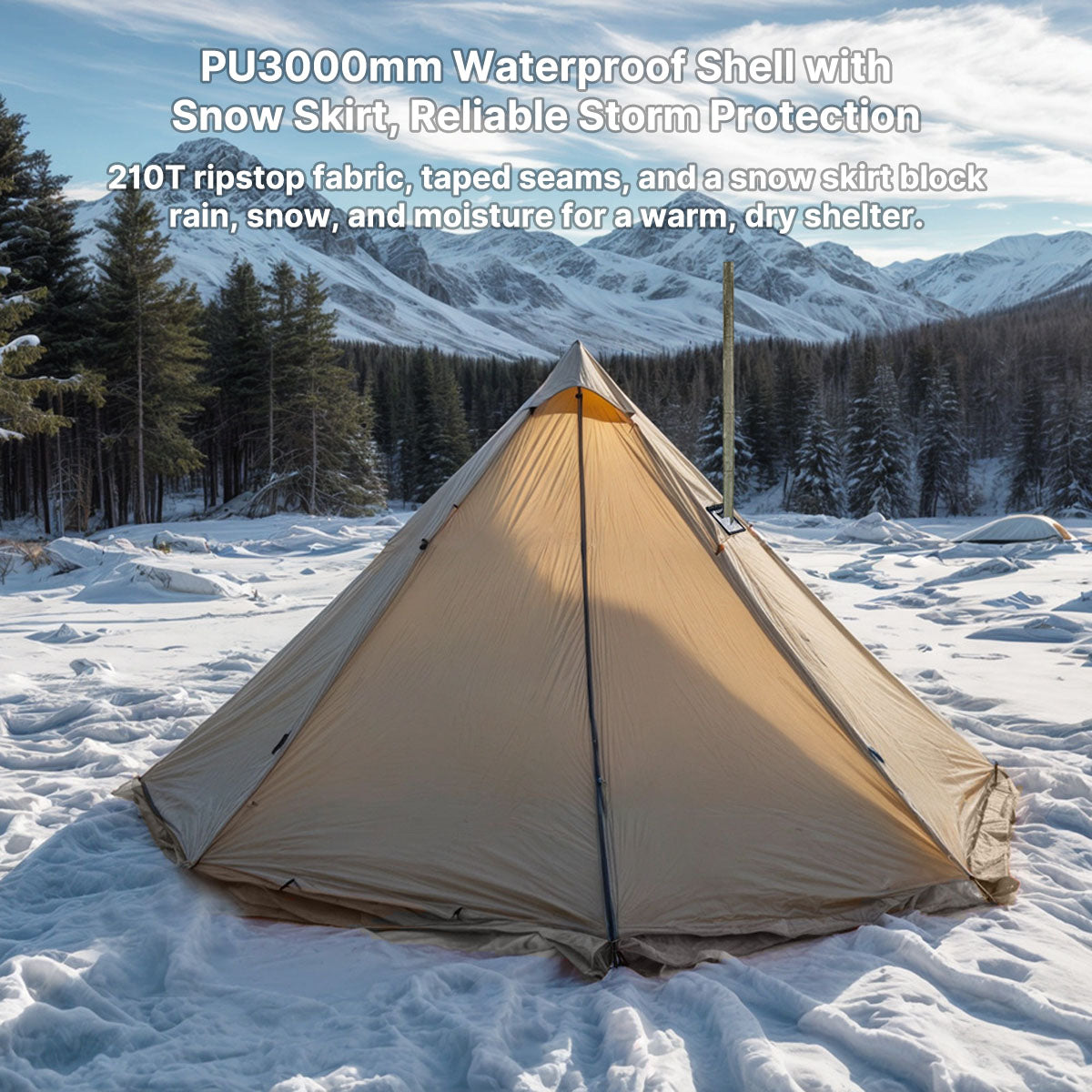 All-Season Lightweight Tent for 1-3 People