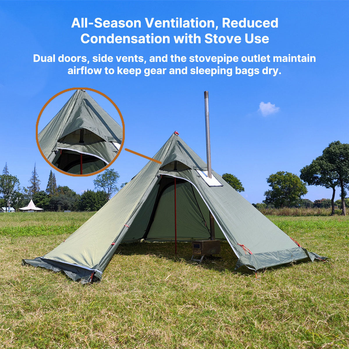 All-Season Lightweight Tent for 1-3 People
