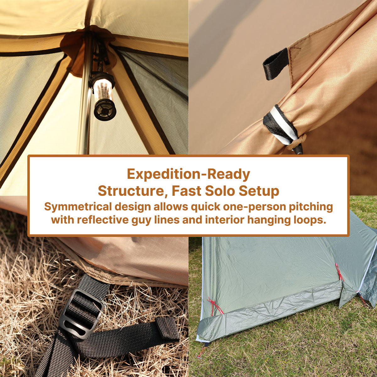 All-Season Lightweight Tent for 1-3 People