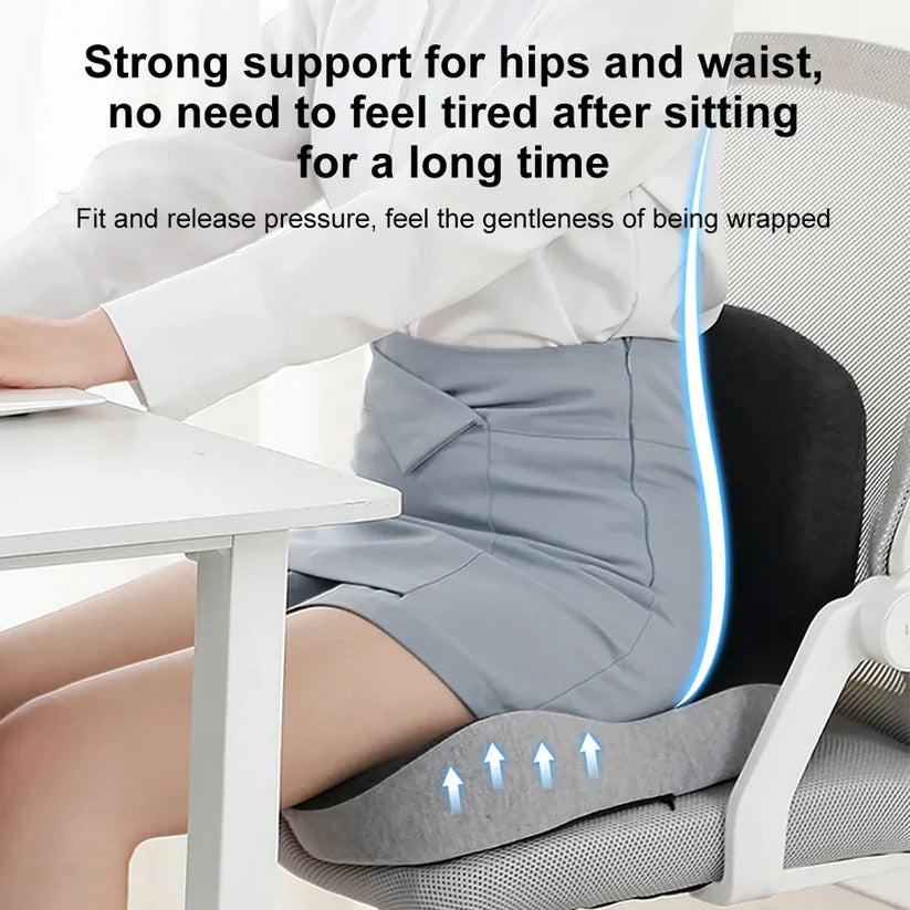 Ergonomic Back Support Pillow – Lumbar Cushion for Car Seats and Chairs