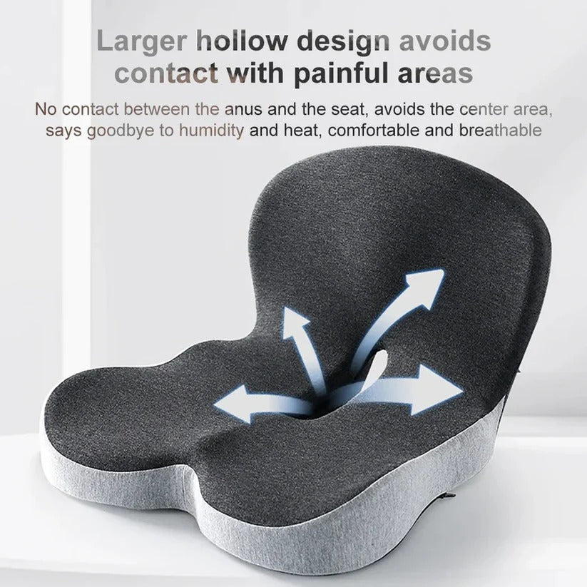 Ergonomic Back Support Pillow – Lumbar Cushion for Car Seats and Chairs