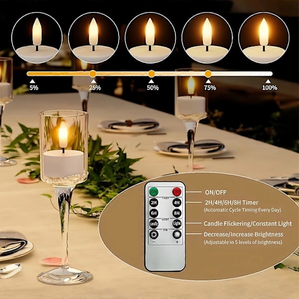 Rechargeable LED Candles with USB Charging Station