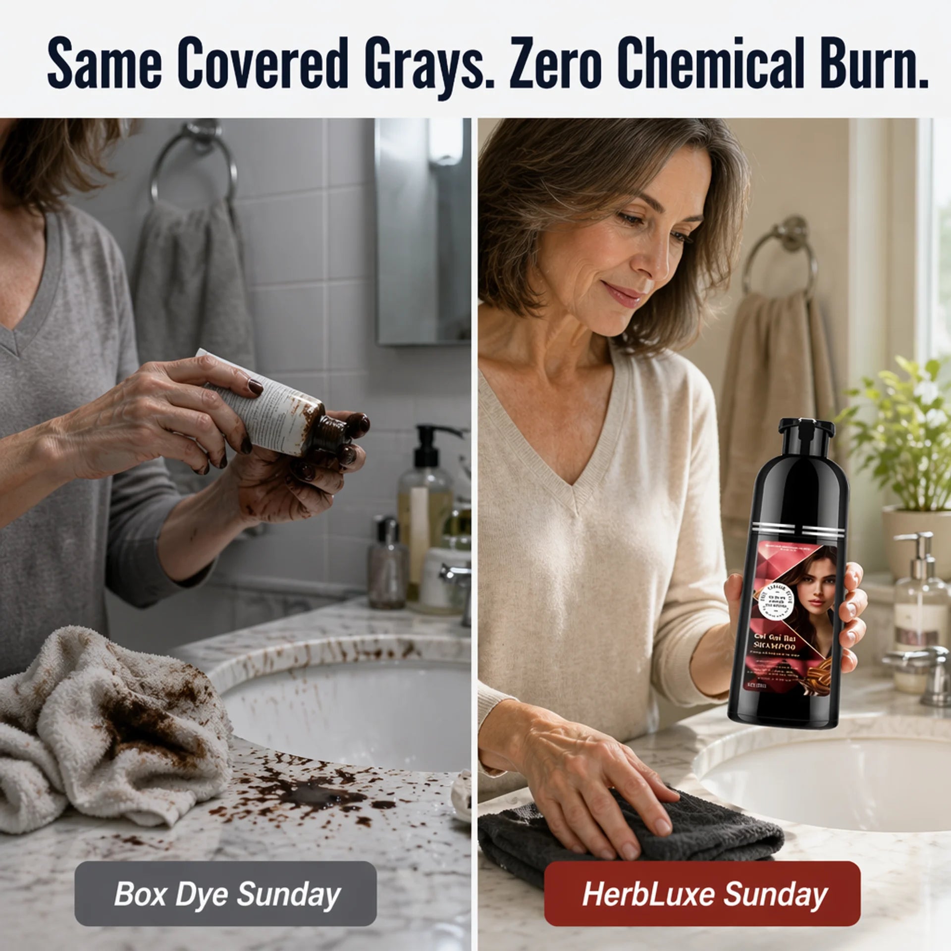 HerbLuxe™ — Wash Gray Away & Revive Color in Just 15 Minutes