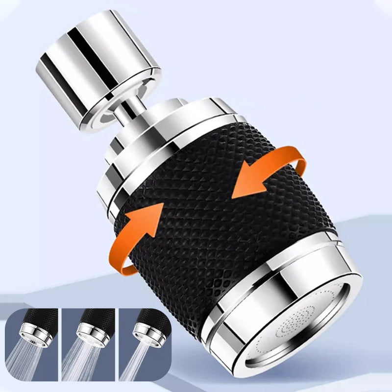 360° rotatable splash-proof faucet attachment – Easy and clean rinsing