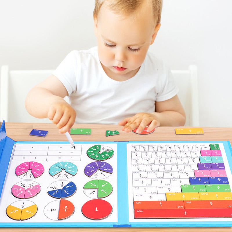 🔥 FLASH SALE 🏅 Montessori Magnetic Fraction Puzzle Book