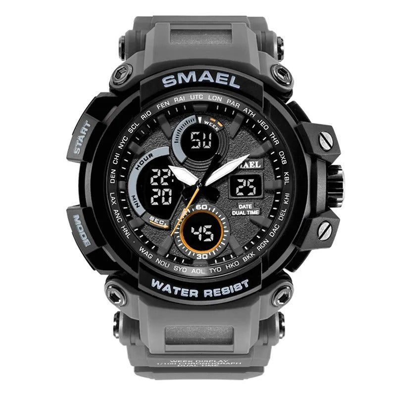 Camouflage Military Watch for Men - Digital and Analog Dual Time Display