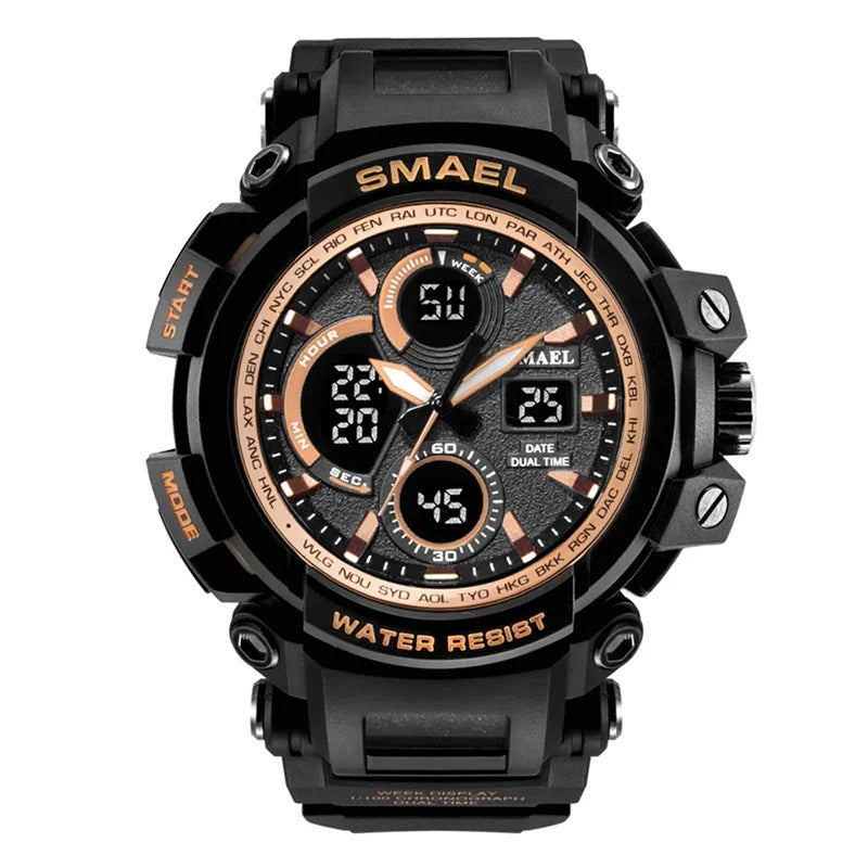 Camouflage Military Watch for Men - Digital and Analog Dual Time Display