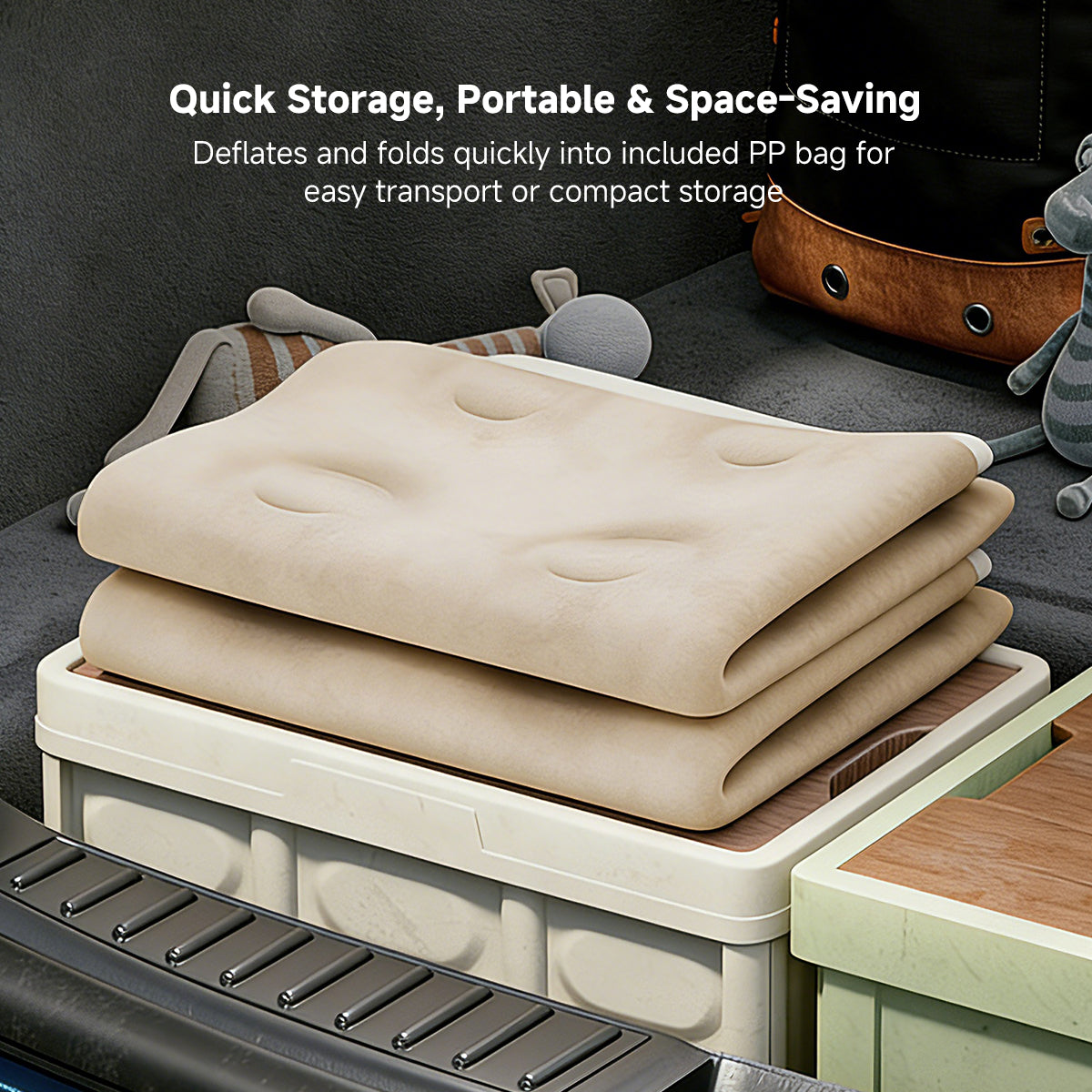 Camping and Home Use Inflatable Mattress with Back Support