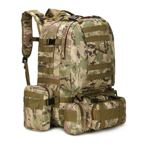 Tactical Military Backpack 60L with Removable MOLLE Pouches