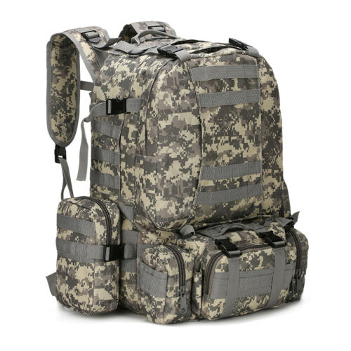 Tactical Military Backpack 60L with Removable MOLLE Pouches