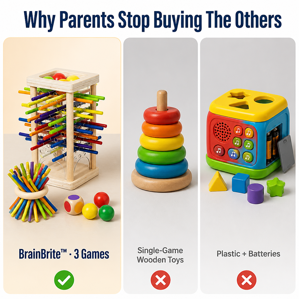 BrainBrite™ — Swap Tablet Time for Focus-Building Wooden Skill Play