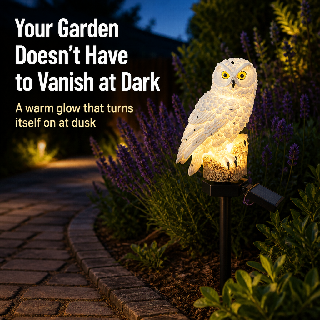 SolarHoot™ — Light Up Your Garden With a Warm, Magical Owl Glow