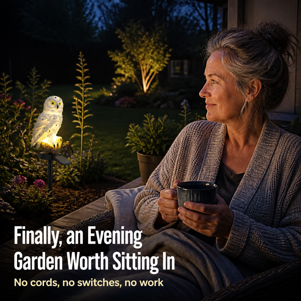 SolarHoot™ — Light Up Your Garden With a Warm, Magical Owl Glow