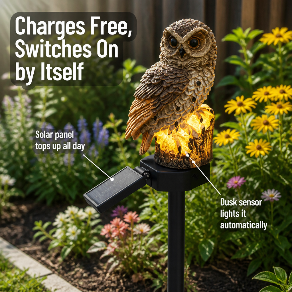 SolarHoot™ — Light Up Your Garden With a Warm, Magical Owl Glow
