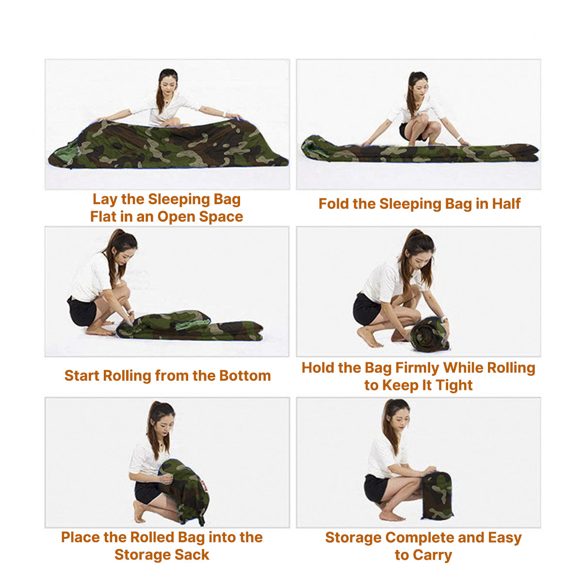 Camo Sleeping Bag for Cold Weather Conditions