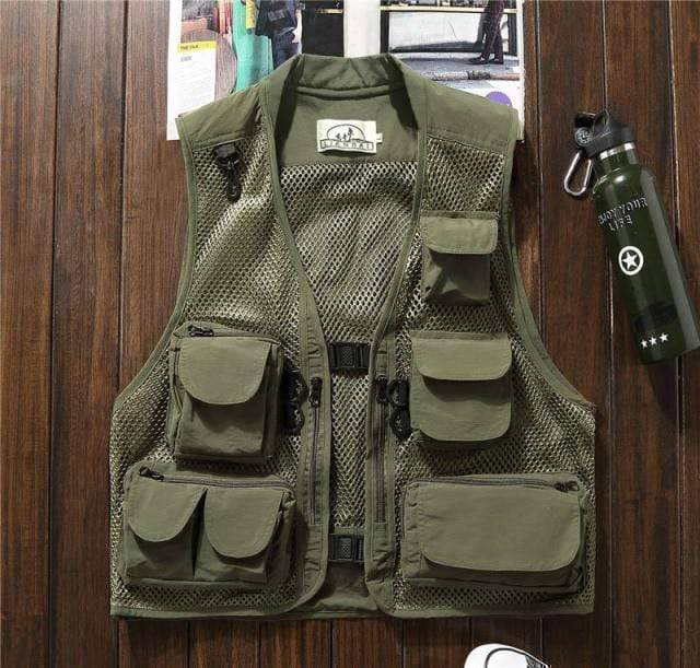 Fishing and Hunting Vest with Multiple Pockets for Outdoor Use