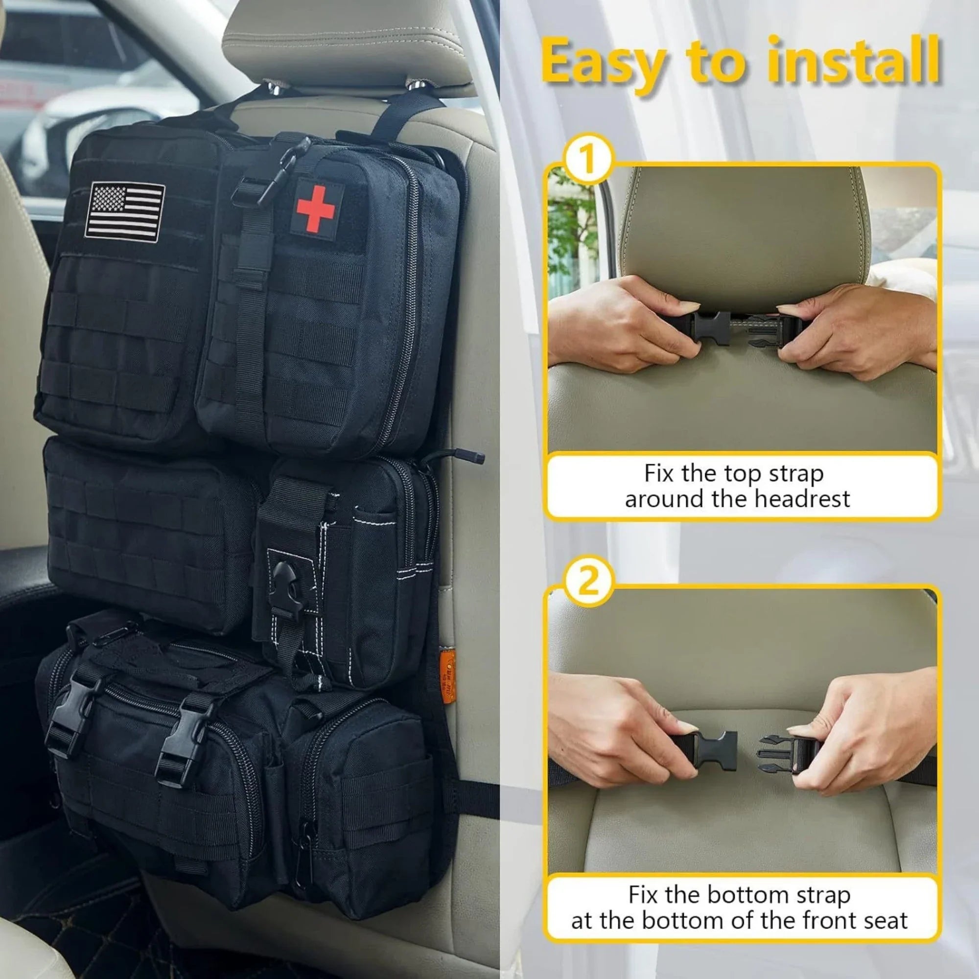 Molle Organizer Bag for Vehicle Backseat – Tactical Storage Solution