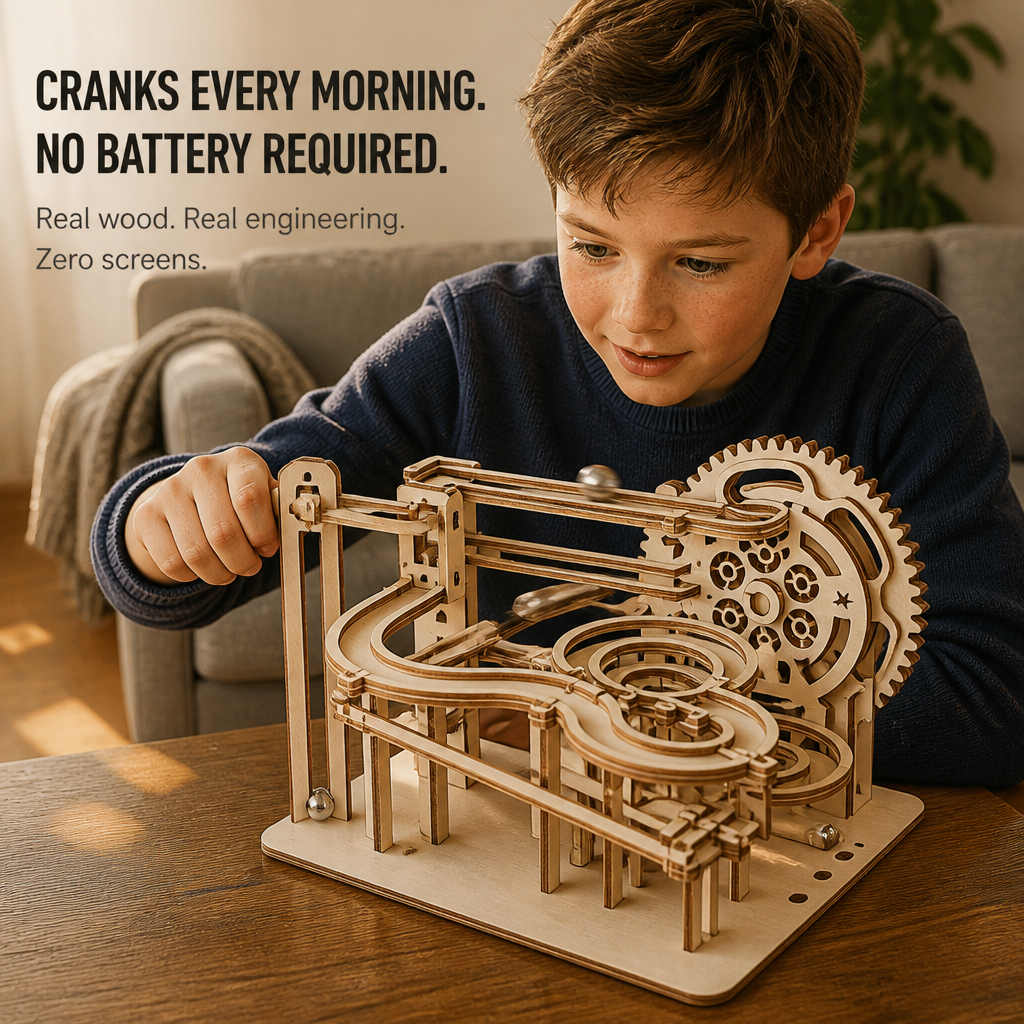 VitalRun™ — Build a Wooden Marble Run That Survives Past February