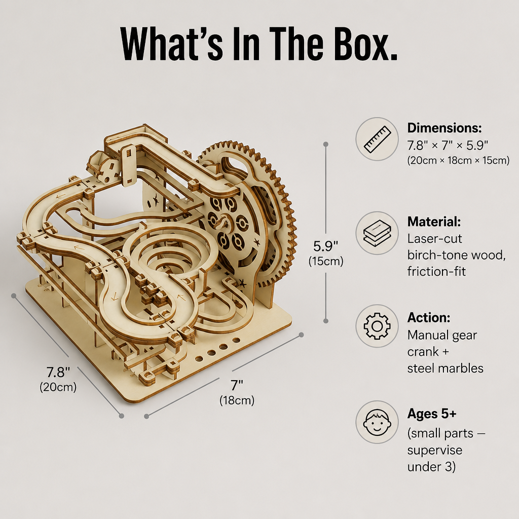 VitalRun™ — Build a Wooden Marble Run That Survives Past February