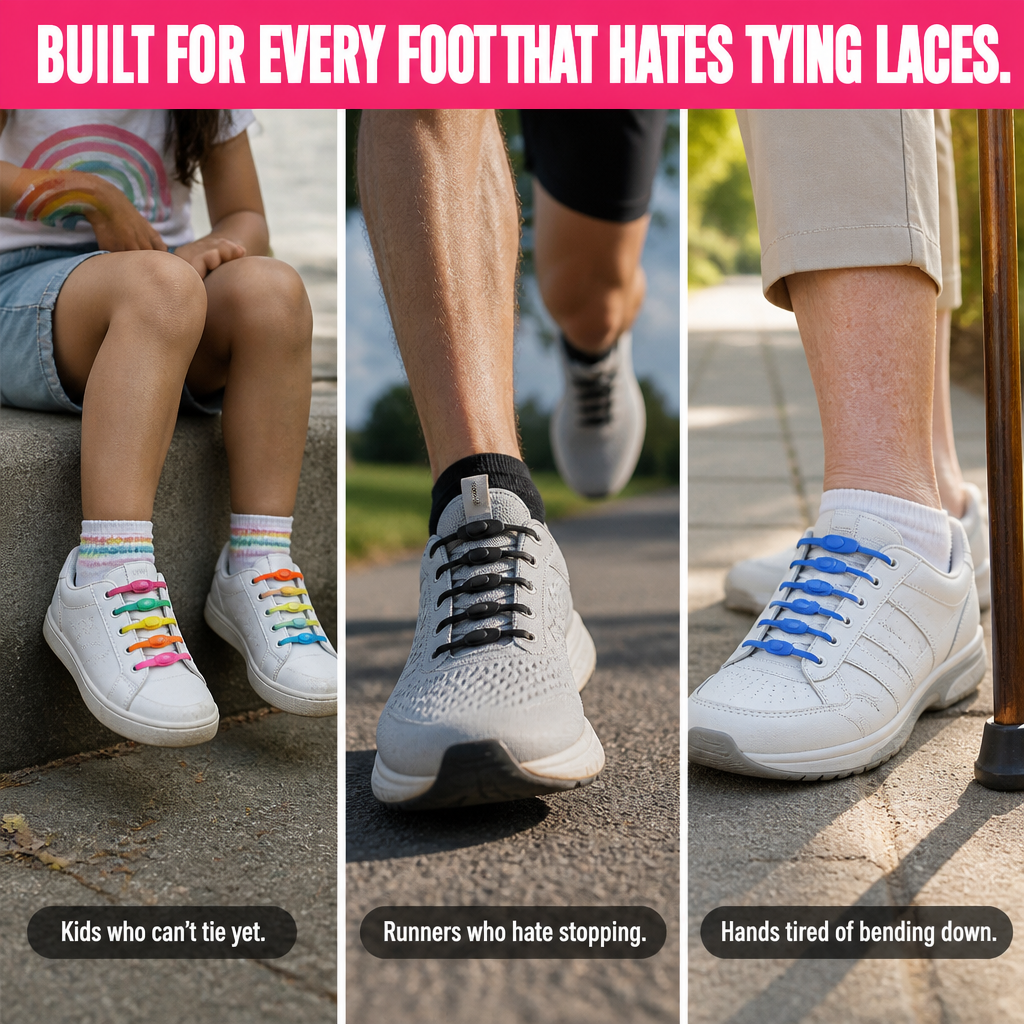 RamoraLace™ — Tie Once and Turn Any Sneaker Into a Slip-On for Life