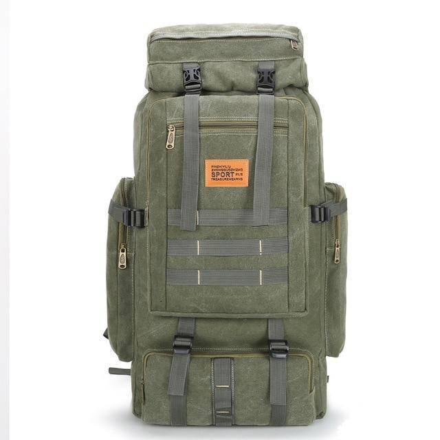 Military-Style 80L Backpack for Hiking and Outdoor Adventures