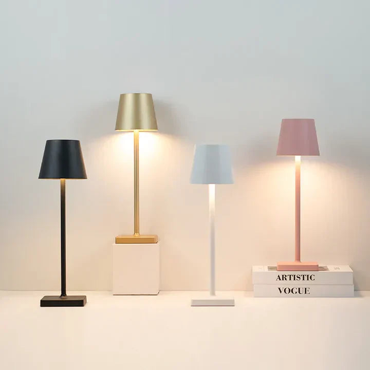Wireless LED Desk Lamp with Touch Dimmer – Cordless, Pure Ambiance