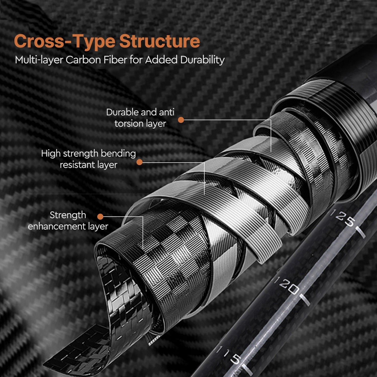 Trekking Pole Made of Carbon Fiber