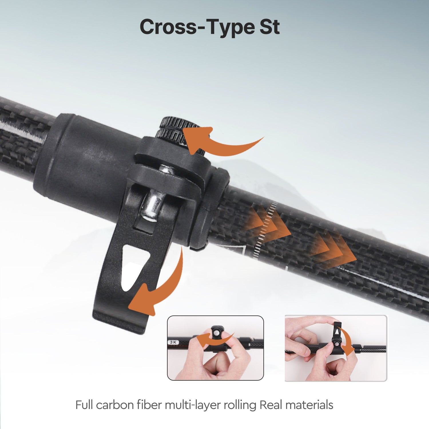 Trekking Pole Made of Carbon Fiber