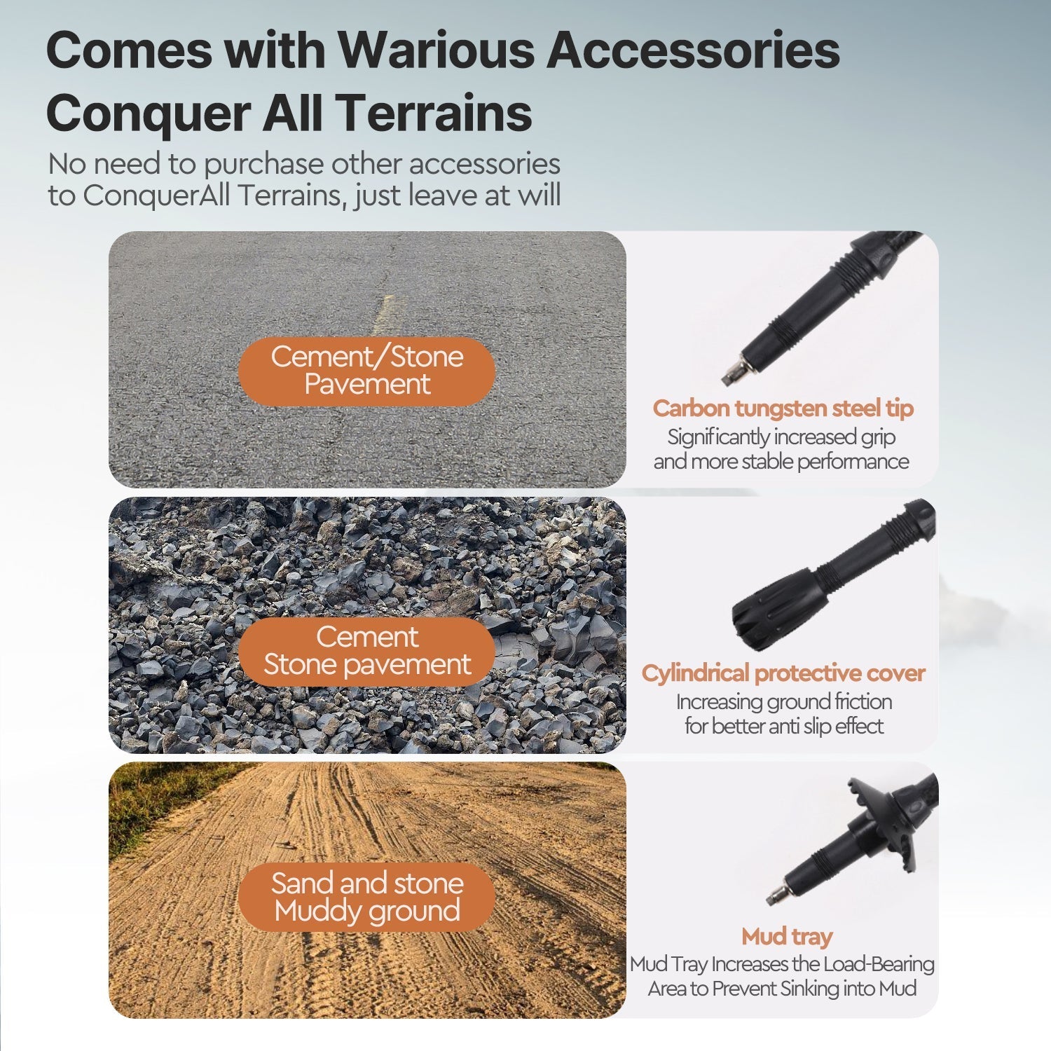 Trekking Pole Made of Carbon Fiber