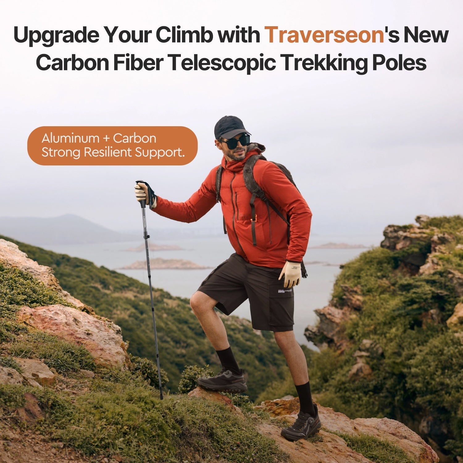 Trekking Pole Made of Carbon Fiber