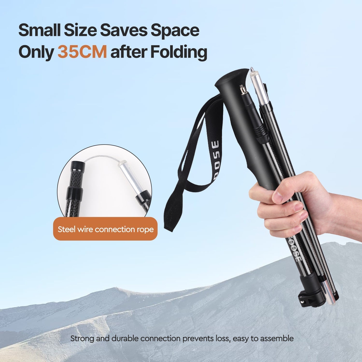 Trekking Pole Made of Carbon Fiber
