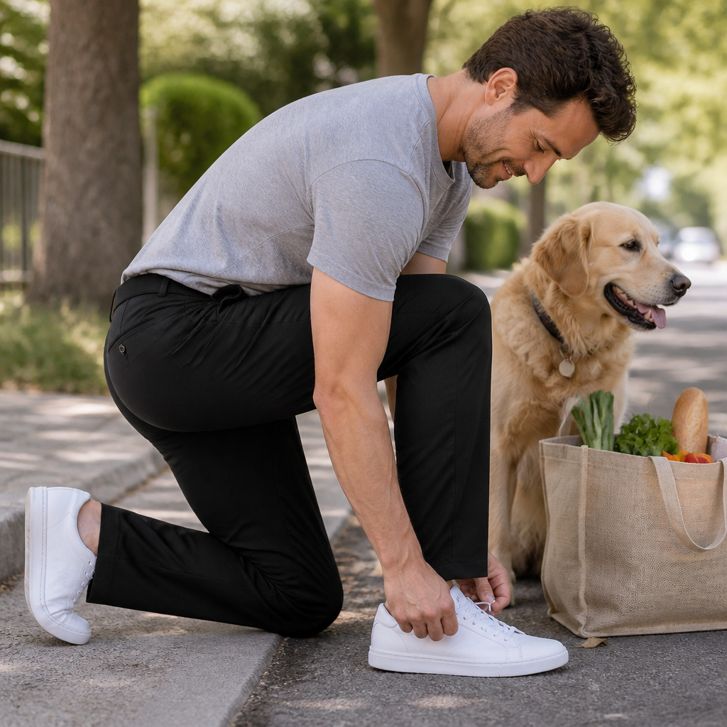 VeroStride™ – Four-Way Stretch Classic Straight-Leg Pants